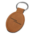 Fast Delivery Oval Keychain Leather Personalized Laserable Leatherette Keychain