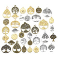 YuenZ 36pcs/set Mix Tree of Life Charms Metal Zinc Alloy Fit Jewelry Pendant for DIY Necklace Bracelet Jewelry Making Findings