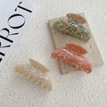 9.5cm Custom Logo Luxury Woman Big Size Marble Acetate Eco-friendly Banana Hair Claw Clip for Thick Hair