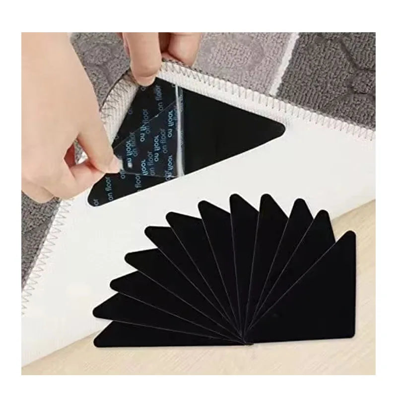 Furniture Accessories Anti Curling Carpet Gripper 4PCS Rug Gripper for Carpet Non-Trace Removable Rug Tape for Hardwood Floor