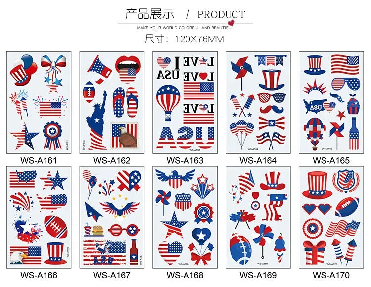 Tattoo Stickers Newly Designed and Customized Aesthetically Pleasing Temporary Flag Tattoo Stickers