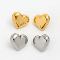 New Trendy Earring 18K Gold Plated Dainty Heart Shape Stud Earrings Earrings Wholesale Stainless Steel for Women N/A MegaBDM