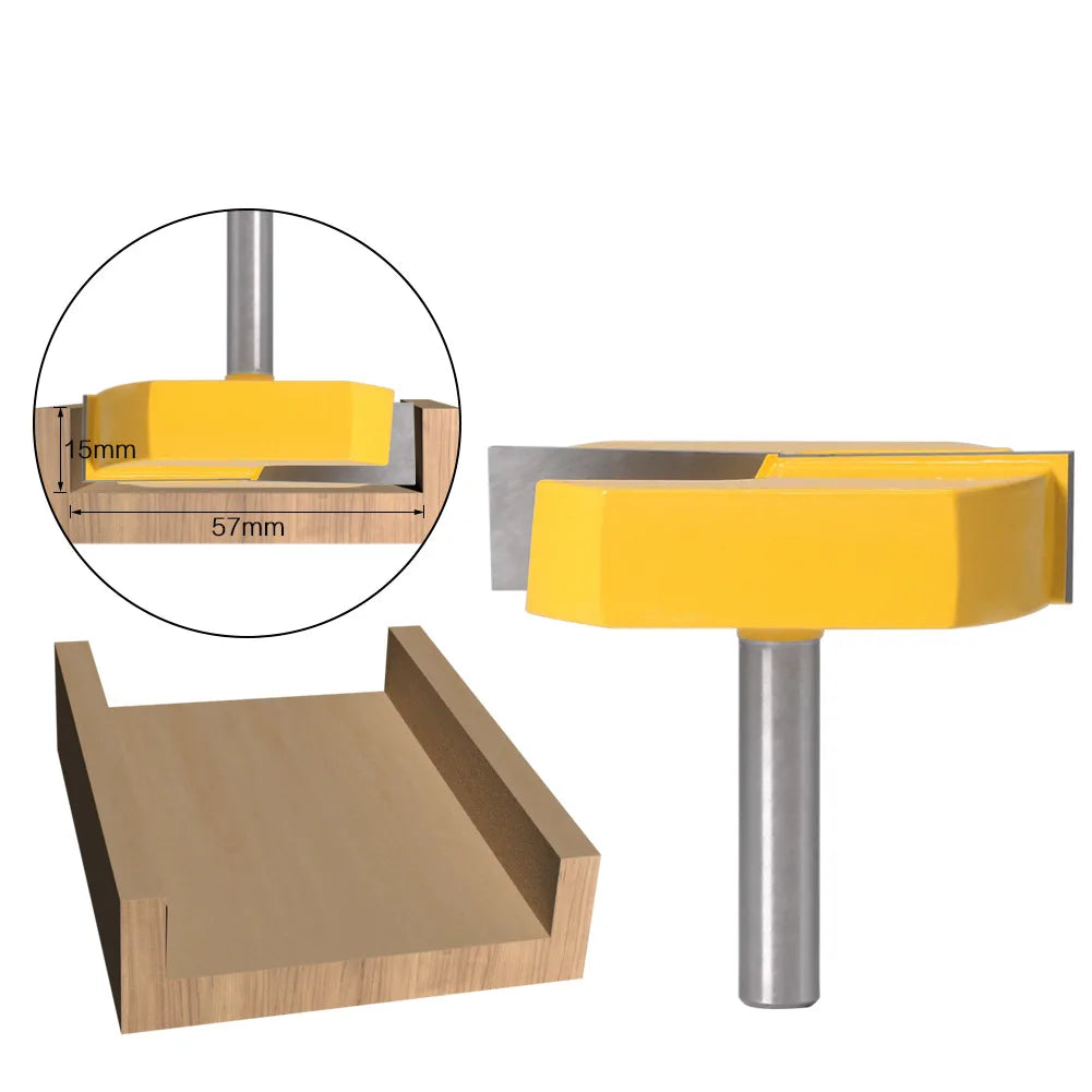 8mm and 12mm Round Shank Table Cleaning Cutter Milling Cutter Router Bits Powder Coated 57mm Dia. and 15mm Cut Slotting Knife