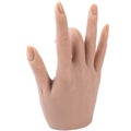 Professional False Nail Training Tool Flexible Painting Trainer Practice Silicone Nail  Hand for Manicure