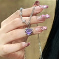 New Y2K Necklace Punk Creative Personality Ins Micro-inset Zirconium Love Star Necklace