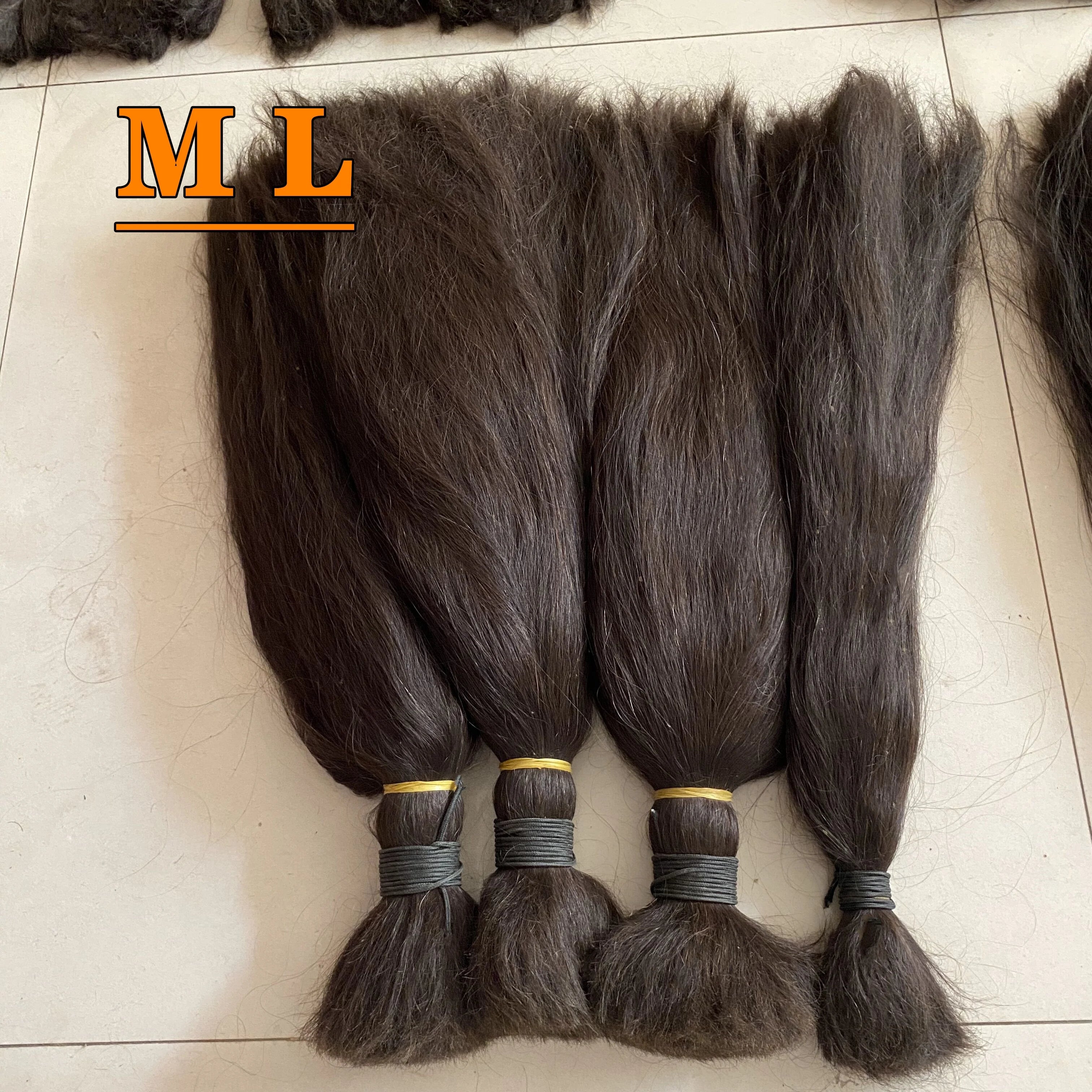 2026--Free Sample Raw Myanmar Weave Human Hair Extension 26''-28''