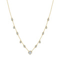 2024 NEW Wholesale Fashion Jewelry 925 Sterling Silver square Round Diamond Zircon Gold Plated Necklace Jewelry for Women