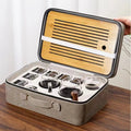 Portable European Design Travel Tea Set with Tea Tray Quick Cup and Ceramic Glass Outdoor Holiday Gift Set