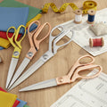 Gold-Plated Stainless Steel Tailor Scissors Industrial Smooth Edge Embroidery Festive Ribbon Fabric Plastic Cutting for Metal