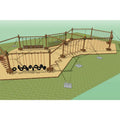 Hanlin Design Jungle Adventure Park Ropes Course Challenge Kids and Adults' Playground Accessory for School and Shopping Mall