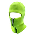 Unisex Orange Balaclava with Zipper Solid Color Acrylic Custom Adult Knit Camouflage Ski Mask Character Sports