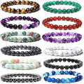 Wholesale Handmade 6mm 8mm 10mm Natural Stone Quartz Crystal Beads Agate Bracelets for Women and Men Gift
