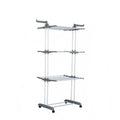 4 Tier Stand Hanger Rack with Wheels Foldable Laundry Rack Clothes Airer Dryer Rack