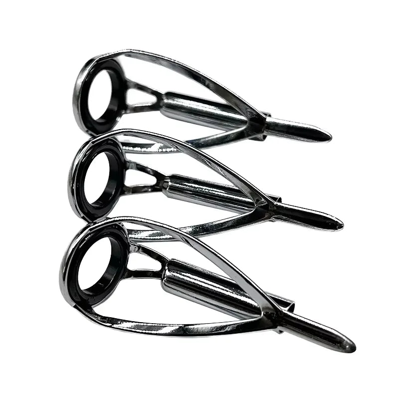TN18 9PCS Casting Light Stainless Steel Ceramics Rings Rod Guides Repair Kit Set Fishing Mixed Size Replacement Accessories
