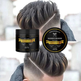 Barbershop Non-sticky No Flakes Long-Lasting Hold Shine Control Hair Styling Gel for Men Dry Thick Frizzy Hair