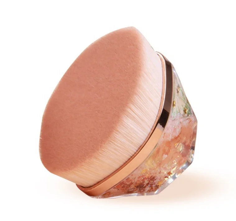 Wholesale Luxury Premium Quicksand Glitter Liquid Flat Makeup Body Powder Brush Foundation Makeup Brush with Case