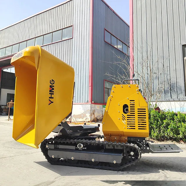 Mini Hydraulic Crawler Skid Loader 850kg EPA Engine Bearing 0.75m Bucket Capacity Garden Farm Construction Dumper China