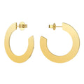 18K Gold Plated Stainless Steel Jewelry Thin Small Round Circle Shiny Hoop Earrings EEF1018-G2