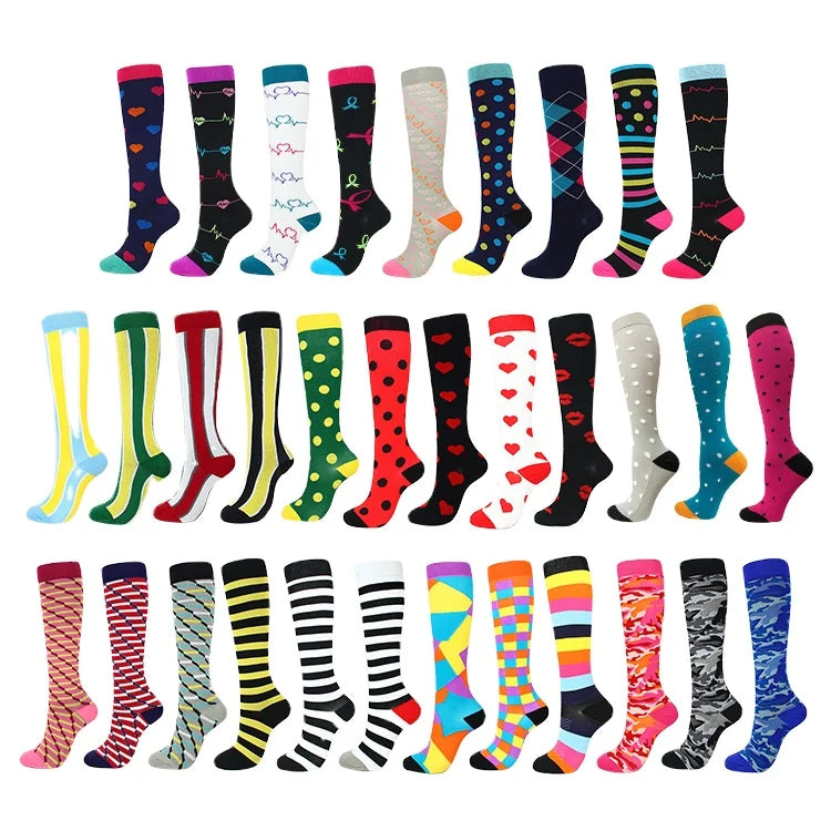 Professional Protect OEM New Design Custom Sport Compression Socks Running Hiking Blood Circulation