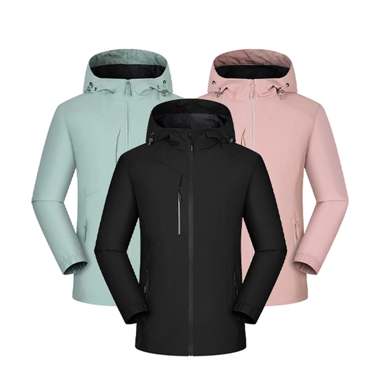 Autumn Winter Outdoor Tooling Printed Word Solid Color Single-Layer Work Clothes Reversible Zipper Customizable OEM Thin Charge