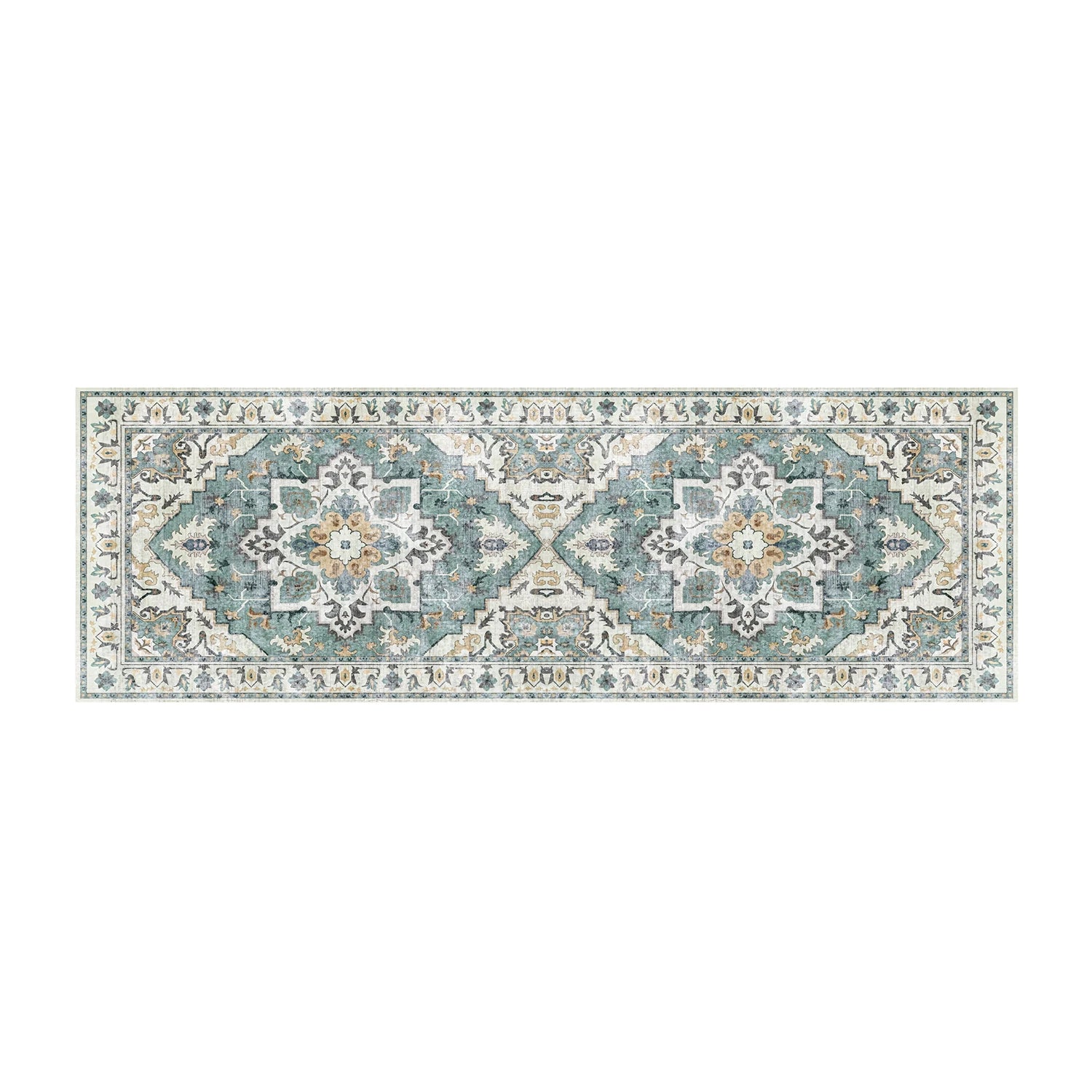 Wholesaler Vintage Design Heating Transfer Printed Runner Rug Corridor and Hallway Anti-slip Area Carpet