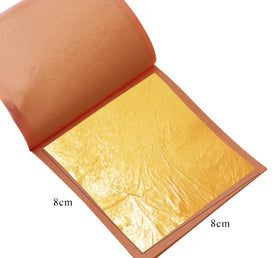24K Pure Gold Leaf Skincare Sheets Large Edible for Nose and Face Skin Art Chemical Ingredient