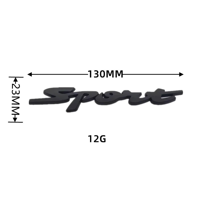 3D Three-dimensional Car Sticker SPORT Modification logo Sports Car logo Personalized Car Sticker