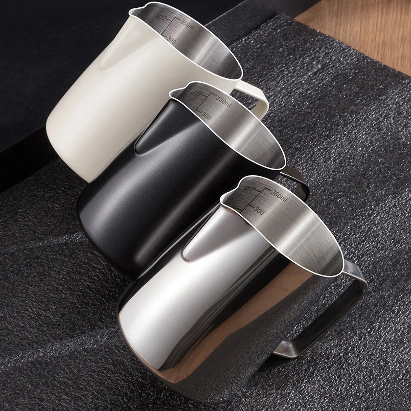 350ml Stainless Steel Milk Frothing Pitcher for Barista Coffee Cups Latte Art Steaming Milk Jug Espresso Machine Accessories