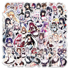50Pcs Japanese Anime Maid Girl Graffiti Stickers for Scrapbook Laptop Vinyl Cartoon Lolita Dress Girl Sticker