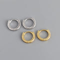 High Quality Classic Simple Design 925 Sterling Silver CZ Micro Pave Circle Hoop Earrings Women
