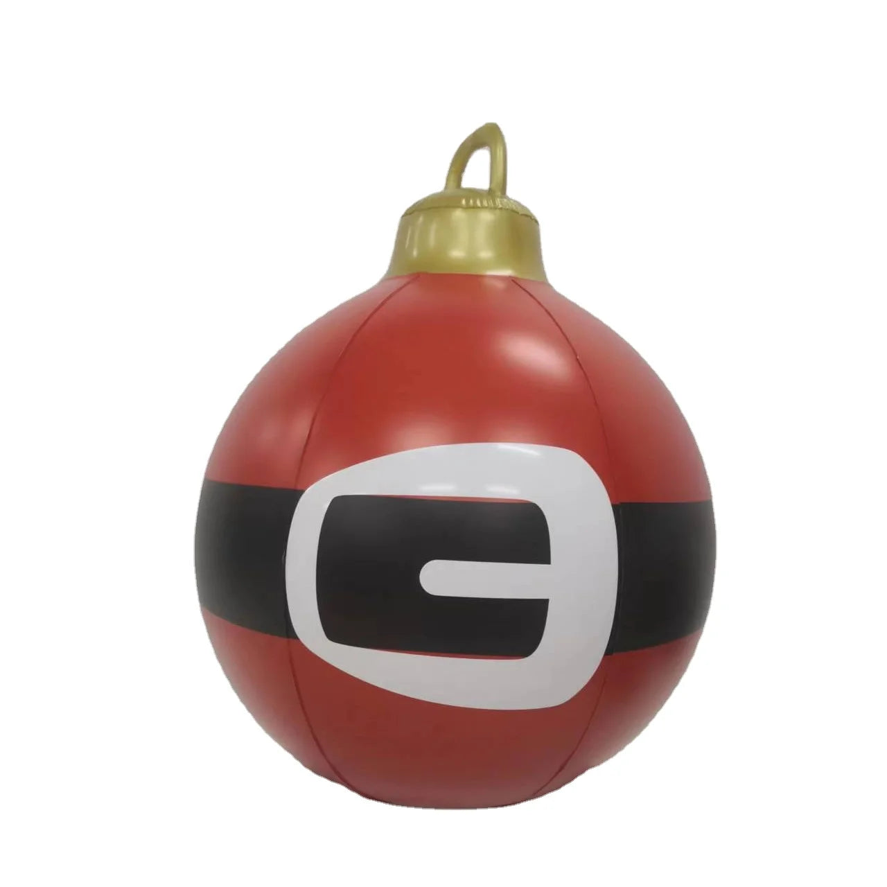PVC Christmas Outdoor Festive Light Exhibition Red Inflatable Exercise Ball Decoration 105.5cm