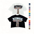 Custom Manufacturer Heavyweight Distressed Streetwear Cotton Vintage Shirts for Men Acid Wash Graphic Rhinestone  T Shirt
