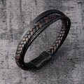Hand Multi-layer Magnetic Bracelets Bangle New Design 2021 Braided Genuine Leather Bracelet