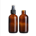 120ml 4oz Brown Amber Glass Boston Bottle Cosmetic Glass Bottle with Mist Spray Pump/Dropper Lid/Screw Cap
