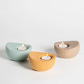 European Ins Style Macaron-Colored Christmas Candles Small Ceramic Candlestick Holders Romantic Fresh Photography Props