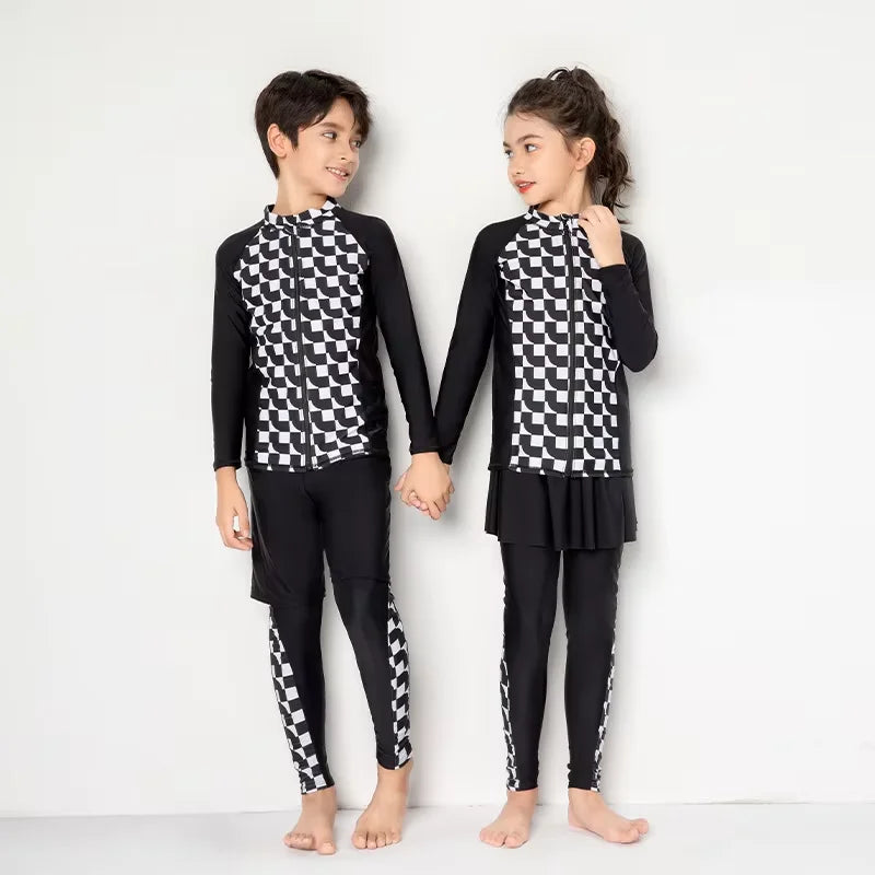 New Design Children's Muslim Swimsuit Girls Conservative Swimsuit Beach Swimsuit