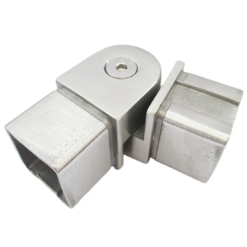40x40 Adjustable Stainless Steel Square Tube Connector for Stairs Handrail Fittings