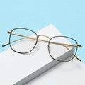 Trendy Metal Fashion Photo Gray Anti-blue Light Glasses Photochromic Glasses  Lunette Photochromique Et Anti- Bleue