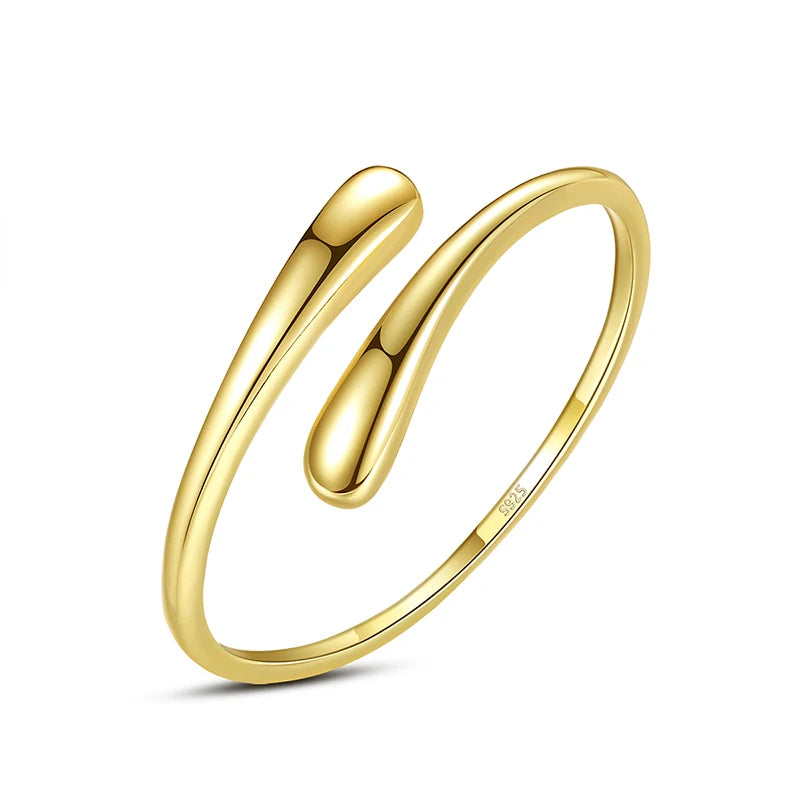 CZCITY Fashion Classic Gold Plated Rings for Women's Men's Jewelry Geometric Spring Rings High Quality