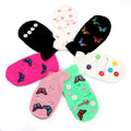 MIO Funny Cartoon Knitted Hat 7 Style Flower Butterfly Heart Pattern Beanie Hat 3 Hole Full Face Neck Warmers Ski Mask Balaclava