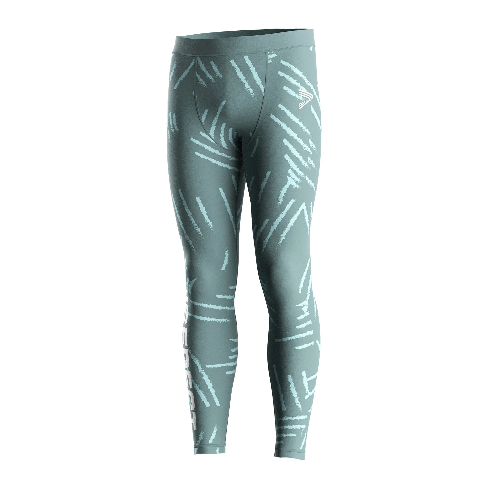 Quick Dry Men's Compression Pants Secure Fit Personalized Logo Multi-size Available for Gym Workout Active Sports