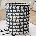Wholesale Portable Folding Canvas Laundry Storage Basket Bag with Handle Free Standing Hamper
