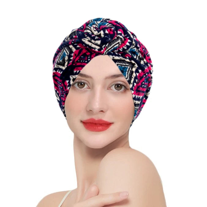 Hot Sale African Turban Hat Donut Muslim Hat Women Head Scarf Printed Head Wrap