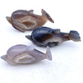 Wholesale Natural Crystal Druzy Agate Dolphin Hand Carved Agate Geode Dolphin for Home Decoration