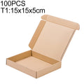 Factory Price 15x15x5cm 100 PCS Kraft Paper Shipping Box Packaging Box