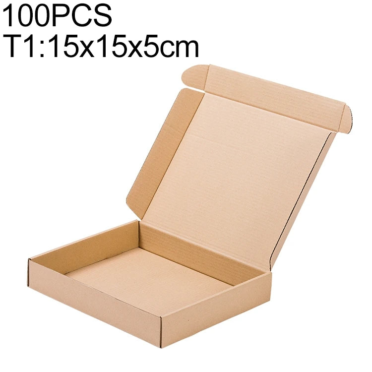 Factory Price 15x15x5cm 100 PCS Kraft Paper Shipping Box Packaging Box