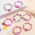 Wholesale Kindergarten Children Birthday Gift Multicolor Beads Beaded Bracelet Colorful Butterfly Bracelet to My Daughter