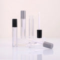 0.8ml Liptint Bottle Small Mini Black Silver Empty Round Lipgloss Container Lip Gloss Tube with Brush Applicator Sample Tube