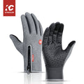 Winter Fleece Waterproof Riding Gloves with Warm Touchscreen for Outdoor Sports and Bike Riding