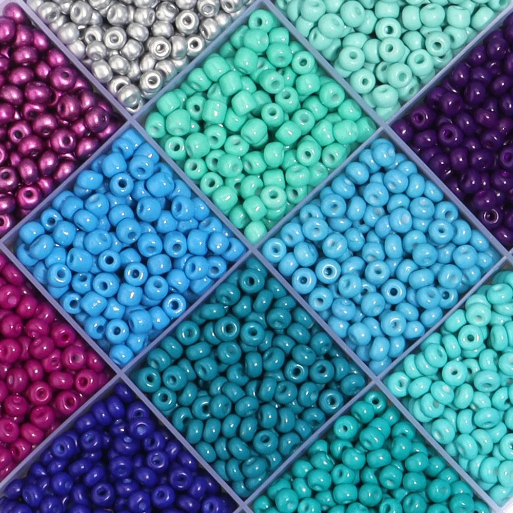 China Factory Cheap 4mm Solid Color Seed Beads 50g/bag Glass Seed Beads for Diy Jewelry Making